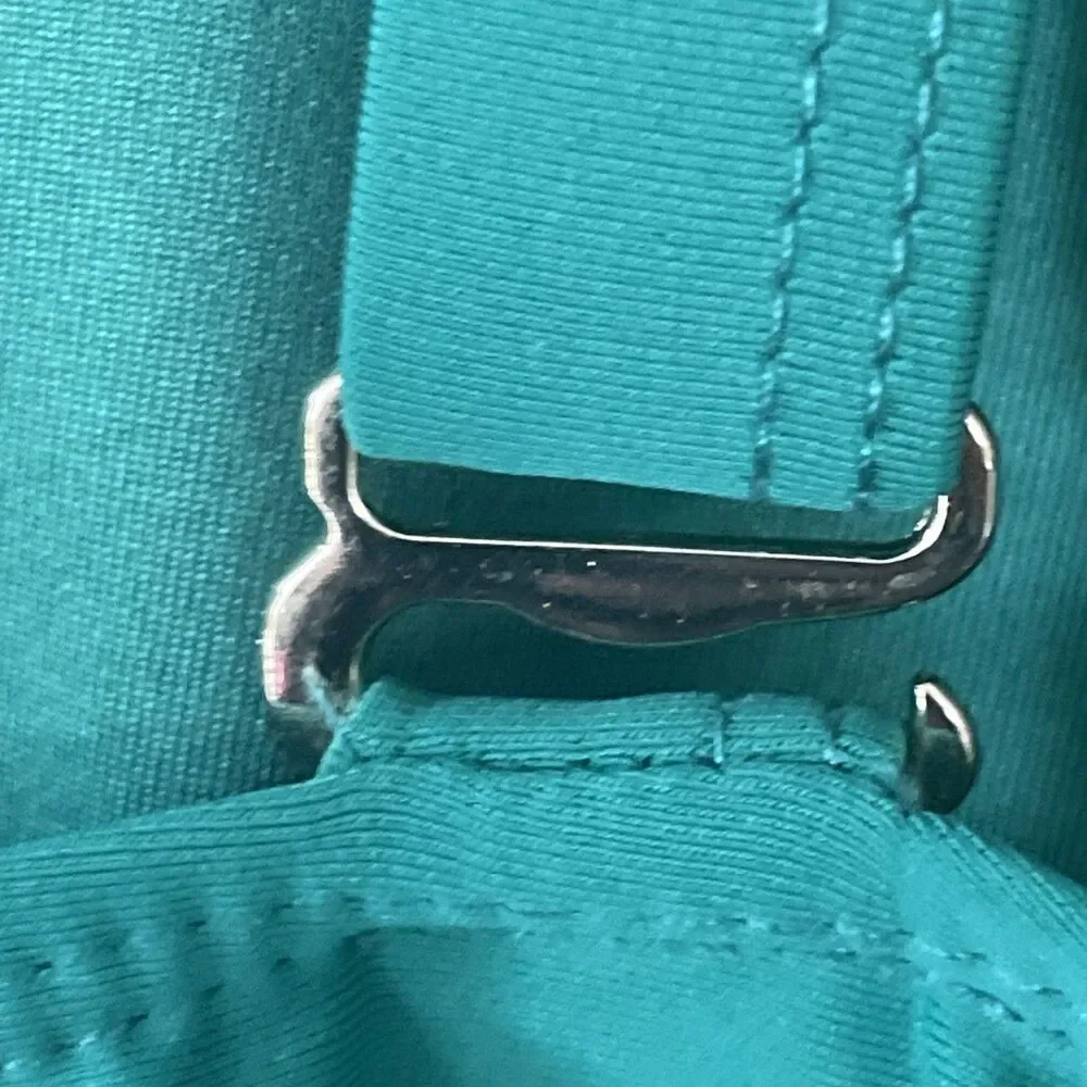 Yonique Tankini Swimsuit Blouson Top Modest Loose Fit Swimwear Green - 14 W NWT - Picture 6 of 10